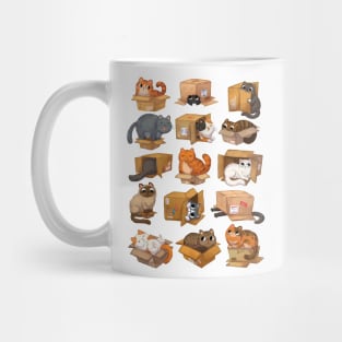 Cat in Boxes Mug